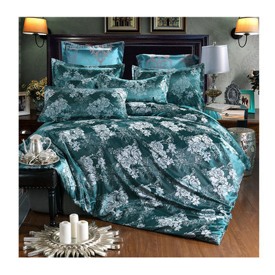 Oeko-tex Certified Europe Style Jacquard Satin Silk Comforter Sets para roupa de cama de hotel