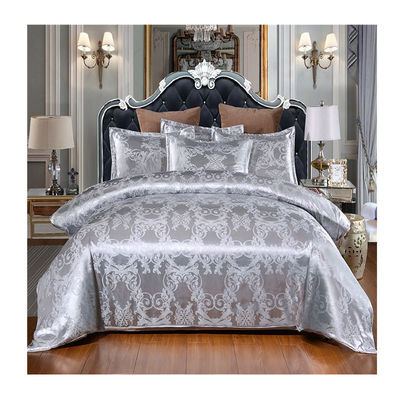 Oeko-tex Certified Europe Style Jacquard Satin Silk Comforter Sets para roupa de cama de hotel