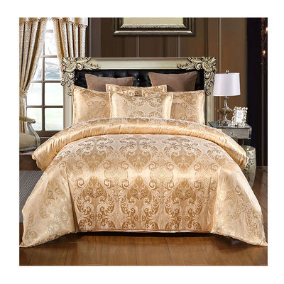 Oeko-tex Certified Europe Style Jacquard Satin Silk Comforter Sets para roupa de cama de hotel