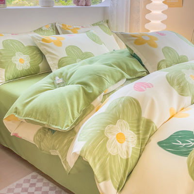 8PCS Setes de roupa de cama de microfibra impressa com cortinas de cores personalizadas