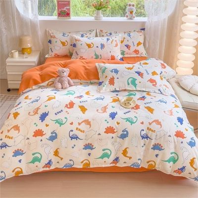 8PCS Setes de roupa de cama de microfibra impressa com cortinas de cores personalizadas