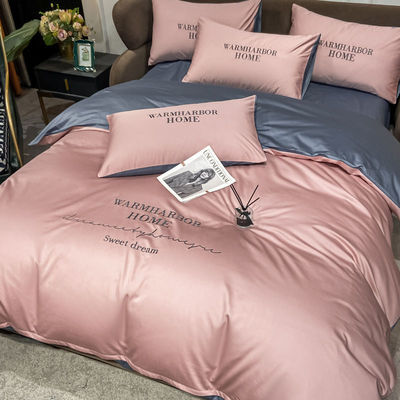 Lyocell Geométrico 100% Tencel Set de Camas com Design de Faixa Set de Cobertura de Coberta Personalizado