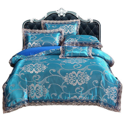 4pcs coloridos Microfibra Impresso Queen Bedding Sets para hotel luxo e conforto