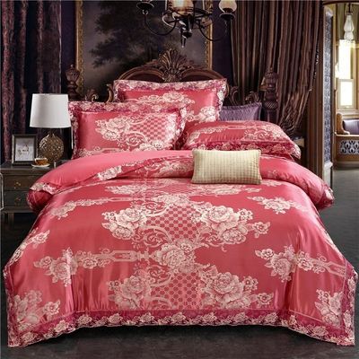 4pcs coloridos Microfibra Impresso Queen Bedding Sets para hotel luxo e conforto