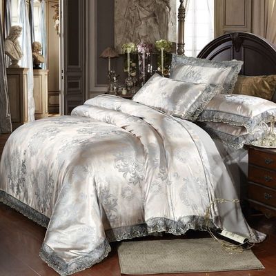 4pcs coloridos Microfibra Impresso Queen Bedding Sets para hotel luxo e conforto