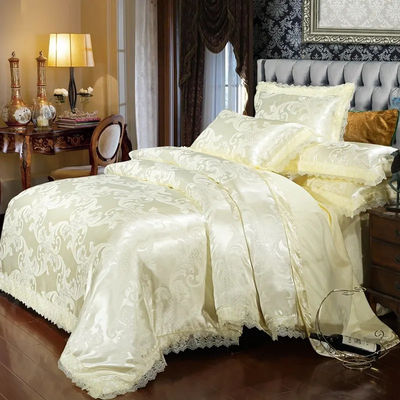4pcs coloridos Microfibra Impresso Queen Bedding Sets para hotel luxo e conforto
