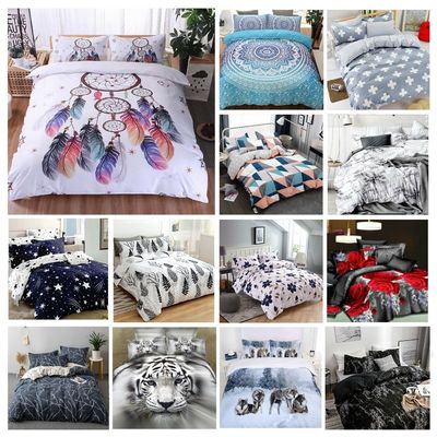 3PCS cores personalizadas Luxury Set de cobertor de cobertor 100% algodão Designers Set de cama