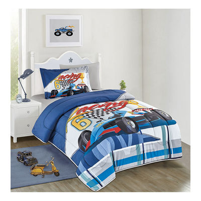 Casa 4PCS Conjunto Cartoons Carinhosos Impressos Crianças Cobertura de Cobertura Conjunto 100% Algodão Confortador de Cama