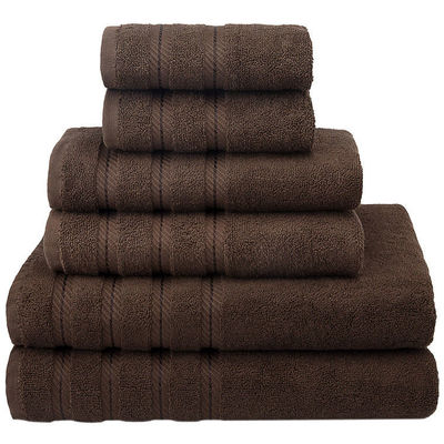 Dobby Border de luxo à prova de crianças 6 peças 100% de algodão Toalha para banheiro chuveiro