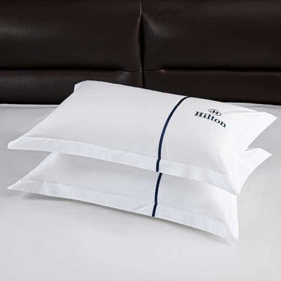 Luxury 5 Star Hilton Set de roupa de cama Linho em padrão sólido 400TC com cobertura de cobertor personalizada