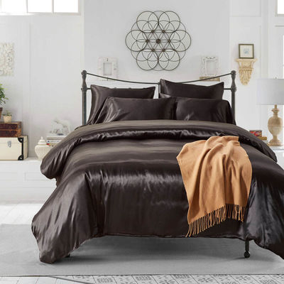 Conjunto de roupa de cama de seda personalizada com 3 peças de coberturas de cama King Size e 133 * 72 densidade de tecido