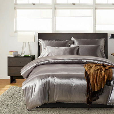 Conjunto de roupa de cama de seda personalizada com 3 peças de coberturas de cama King Size e 133 * 72 densidade de tecido