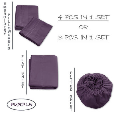 Set de lençóis de cama de enchimento de poliéster para coleções de roupas de cama Queen King