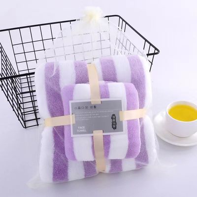 Toalha de banho de lã de coral tecida Larga borda embalada espessa e absorvente Ideal para presentear
