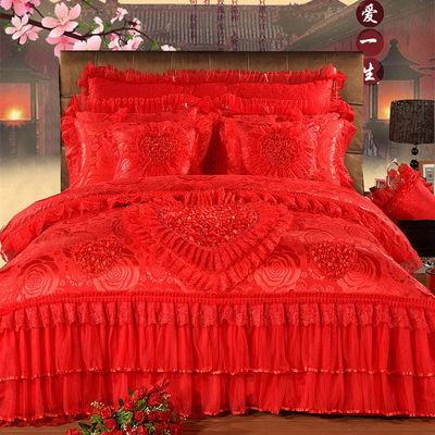 Padrão de tinta simples 100% de algodão 200TC Lenço de cama Set de lençóis de cama de luxo
