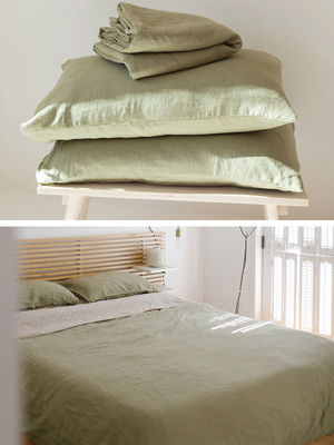 Desfrute do nosso conjunto de roupas de cama 100% de linho francês e cobertor de cobertor para um sono luxuoso.