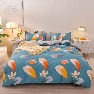 Set de roupa de cama de poliéster de 4 peças com opções de personalização