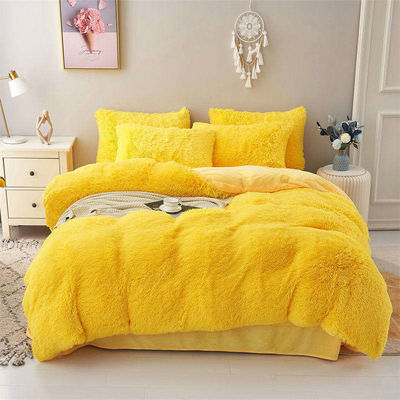 4 peças de lençóis de cama multi-color conjunto para crianças quarto de menina em pele veludo fluffy Plush