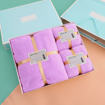 Toalha de banho retangular macia e absorvente para SPA Microfibra de lã de coral espessa