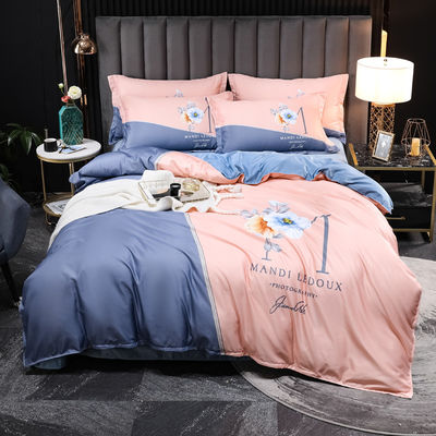 Set de roupa de cama de impressão diagonal com padrão diagonal