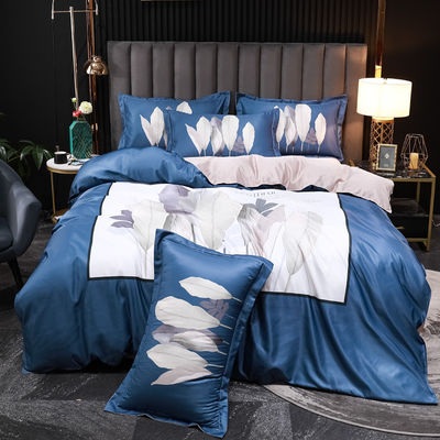 Set de roupa de cama de impressão diagonal com padrão diagonal