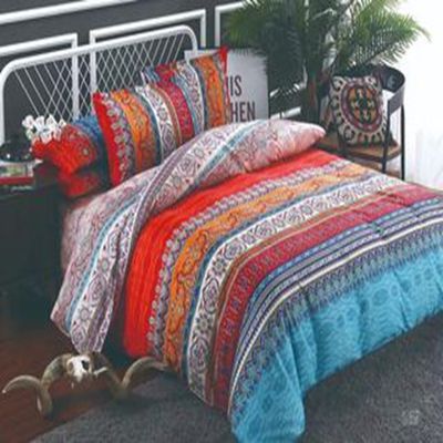 Home Hotel Bohemian Double Duvet Cover Set Azul com Set de Cama de Boho Marrom