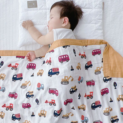Padrão de estilo de bebê de bambu algodão gaze banho cobertor recém-nascido conjunto para cama de berço classe A
