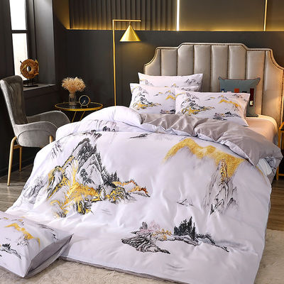 Conjunto de roupas de cama de berço de bebê inspirado na natureza com materiais sustentáveis e cortinas correspondentes