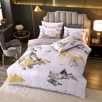 Conjunto de roupas de cama de berço de bebê inspirado na natureza com materiais sustentáveis e cortinas correspondentes