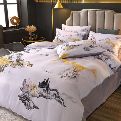 Conjunto de roupas de cama de berço de bebê inspirado na natureza com materiais sustentáveis e cortinas correspondentes