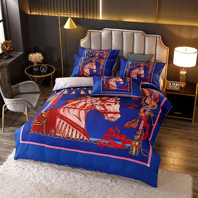 Home Luxury Set de roupa de cama com cortinas compatíveis e cobertura de cobertor personalizável