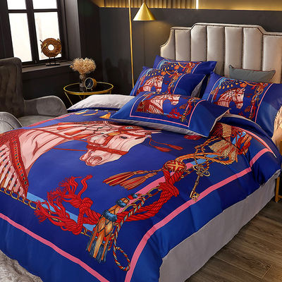 Home Luxury Set de roupa de cama com cortinas compatíveis e cobertura de cobertor personalizável
