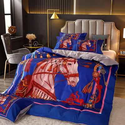 Home Luxury Set de roupa de cama com cortinas compatíveis e cobertura de cobertor personalizável