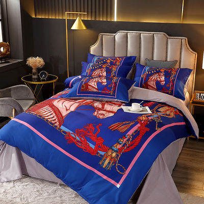 Home Luxury Set de roupa de cama com cortinas compatíveis e cobertura de cobertor personalizável