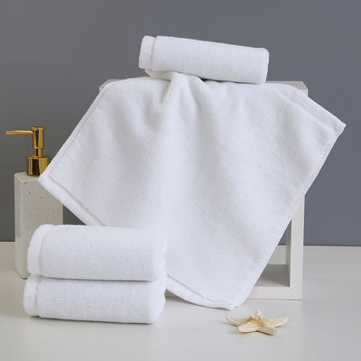 Todos os grupos etários Retângulo 100% de algodão Branco Toalha facial pequena quadrada para hotel de luxo