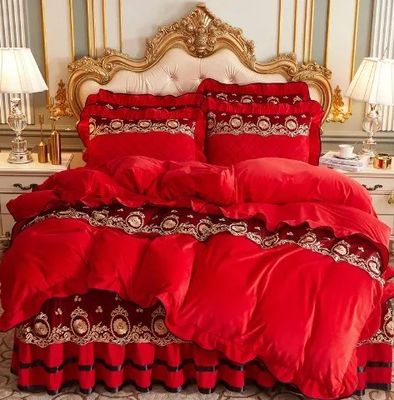 Limpação de roupa de cama europeia de inverno Conjunto de bordados de luxo Folha de renda Capa de saia de cama
