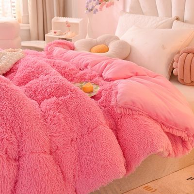 Quilt de pelúcia super suave com veludo artificial e lençóis de cama 100% poliéster