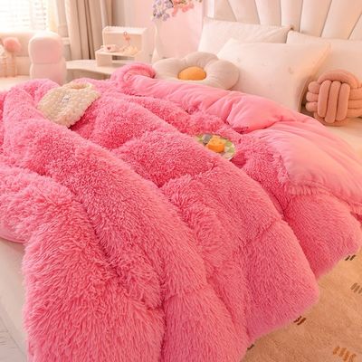 Quilt de pelúcia super suave com veludo artificial e lençóis de cama 100% poliéster