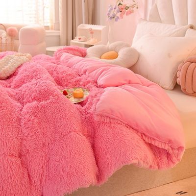 Quilt de pelúcia super suave com veludo artificial e lençóis de cama 100% poliéster
