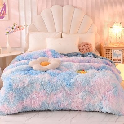 2024 Quilt Blanket For Home Mink Velvet Comforter Cristal Velvet Engrossado Inverno Quente Verão