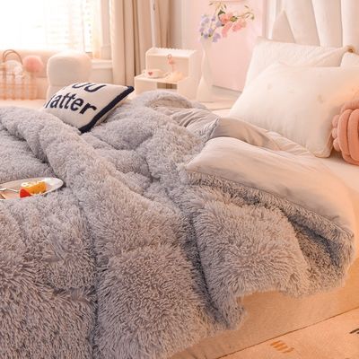 Casa têxtil Quilto de colchão Plush Mink Veludo Espessado Caloroso Linho de Cordeiro Quilto para Inverno