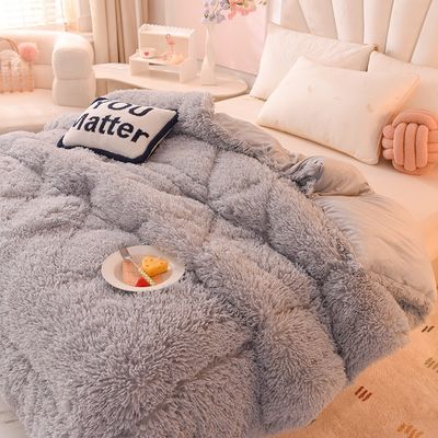 Casa têxtil Quilto de colchão Plush Mink Veludo Espessado Caloroso Linho de Cordeiro Quilto para Inverno