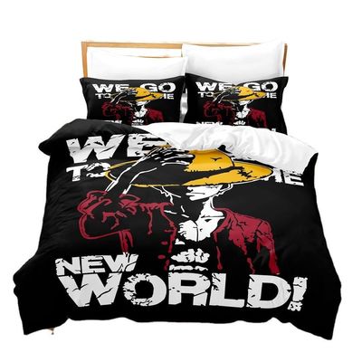 1Conjuntos de roupas de cama de.8m com impressão fotográfica personalizada Personagens de desenhos animados 3D e 40 conteúdo de tecido