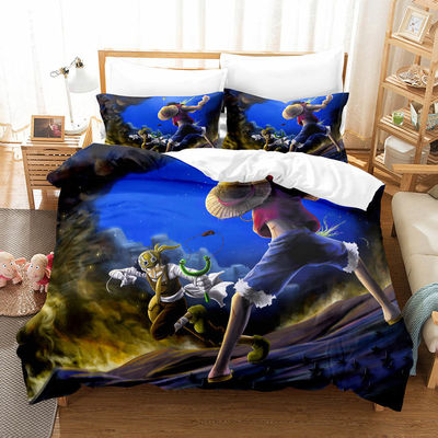 1Conjuntos de roupas de cama de.8m com impressão fotográfica personalizada Personagens de desenhos animados 3D e 40 conteúdo de tecido