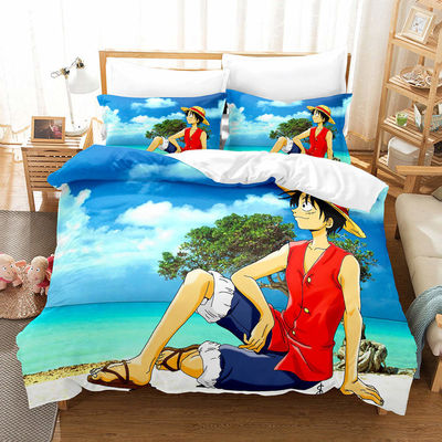 1Conjuntos de roupas de cama de.8m com impressão fotográfica personalizada Personagens de desenhos animados 3D e 40 conteúdo de tecido