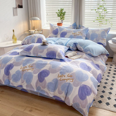 Casamento Kit de Quatro Peças Lençóis Colchão Quilt Cartoons Cama de Algodão Luxo Lençóis