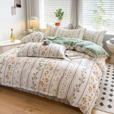 Casamento Kit de Quatro Peças Lençóis Colchão Quilt Cartoons Cama de Algodão Luxo Lençóis