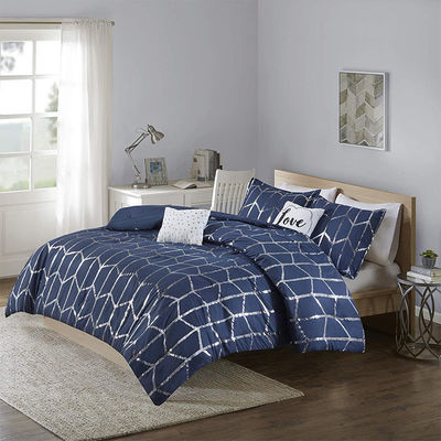 Set de roupa de cama de todos os dias de quatro peças de design de impressão tecida para casa