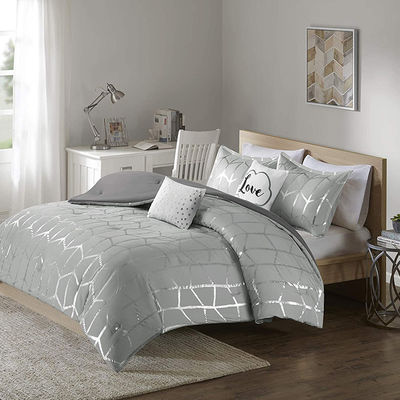 Set de roupa de cama de todos os dias de quatro peças de design de impressão tecida para casa