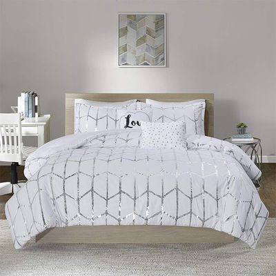 Set de roupa de cama de todos os dias de quatro peças de design de impressão tecida para casa